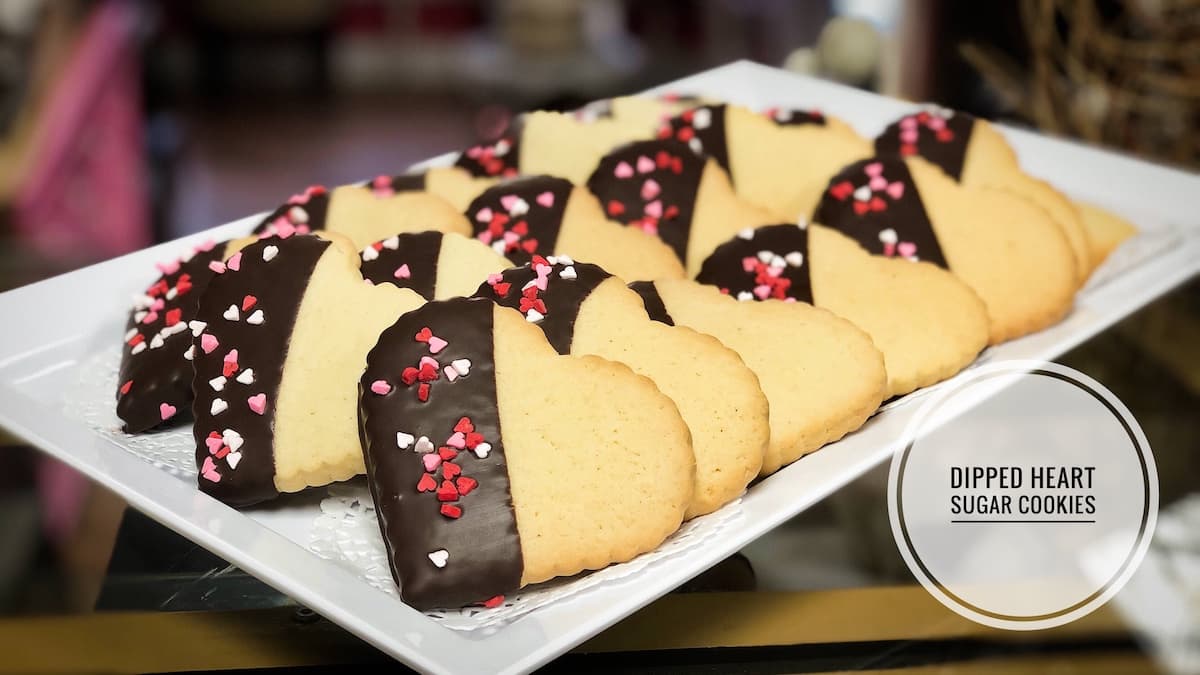 image of Dipped Heart Cookies